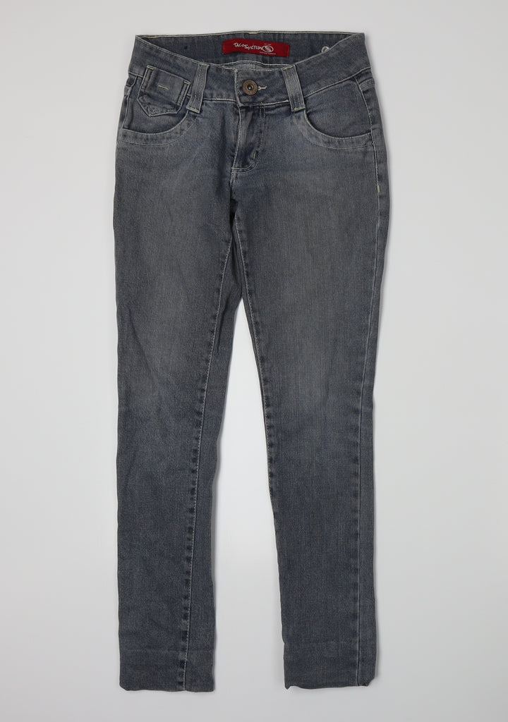 Tacosystem Womens Grey Denim Skinny Jeans Size 8 L28 in