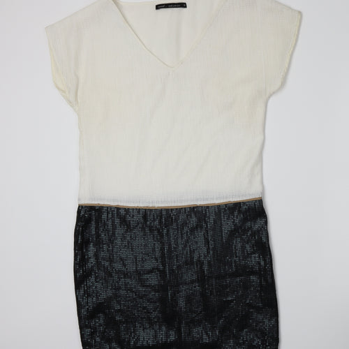 NEXT Womens White Colourblock  A-Line  Size 12
