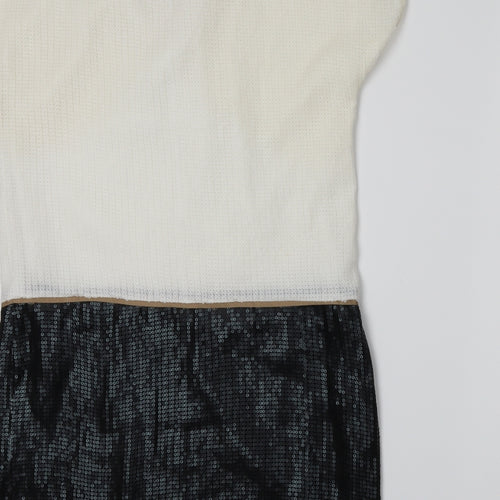 NEXT Womens White Colourblock  A-Line  Size 12