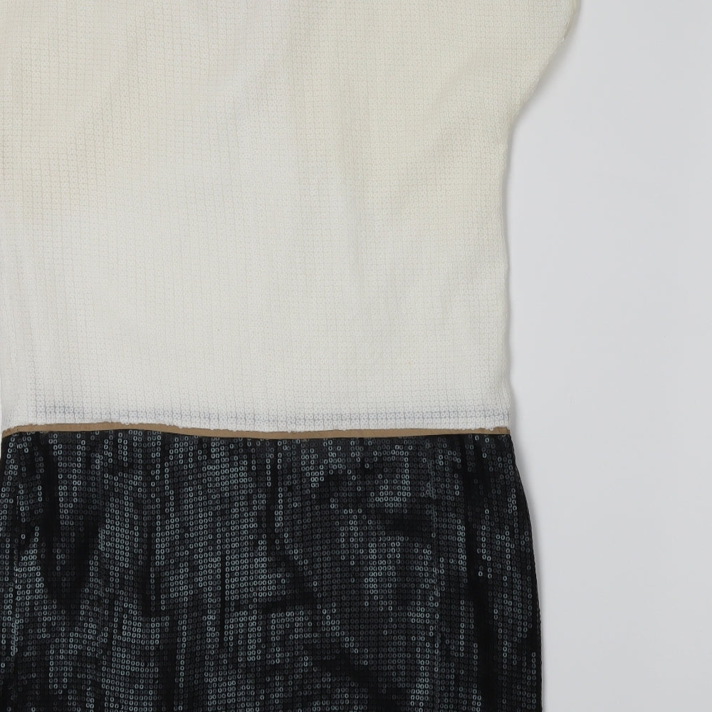 NEXT Womens White Colourblock  A-Line  Size 12