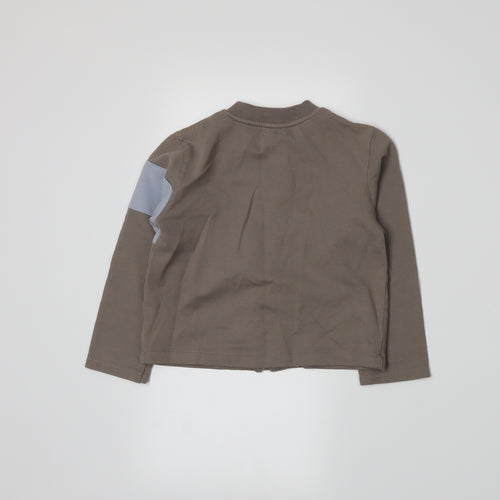 Petit Boy Boys Brown   Full Zip Sweatshirt Size 3 Years