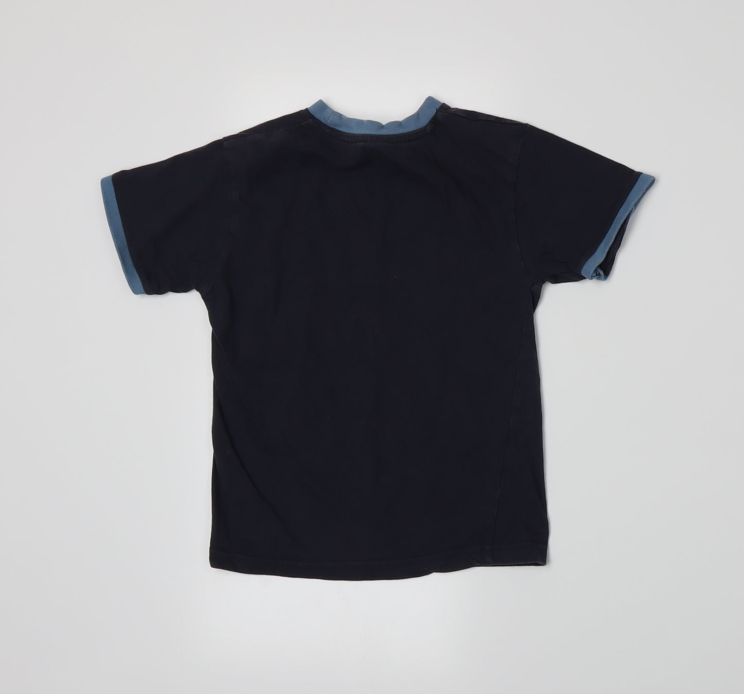 BHS Boys Blue Striped Jersey Basic T-Shirt Size 5 Years