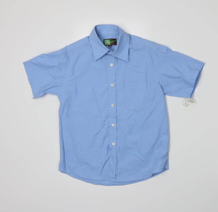 lumps Boys Blue Basic Button-Up Size 8-9 Years