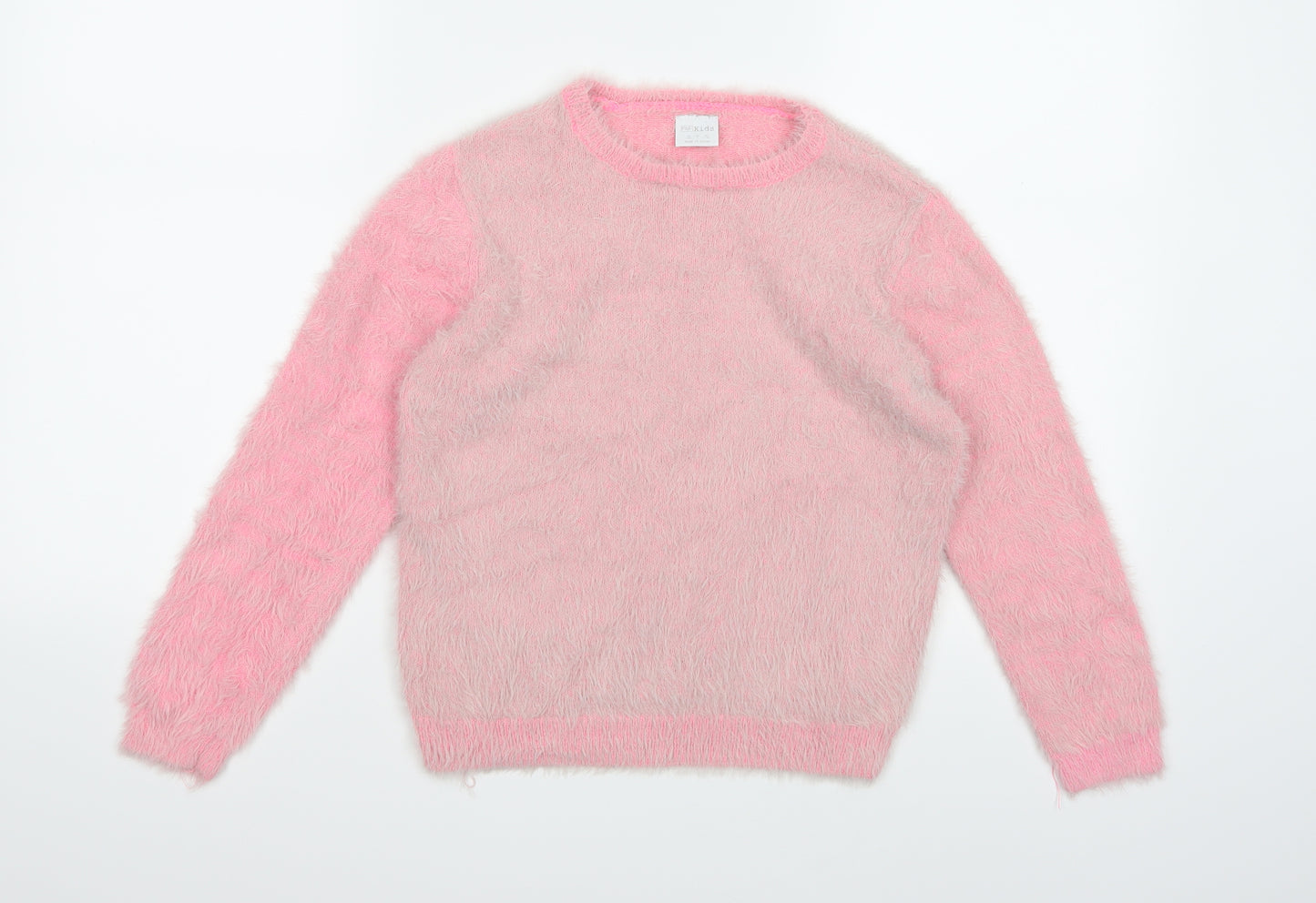 F&F Girls Pink  Knit Pullover Jumper Size 7-8 Years