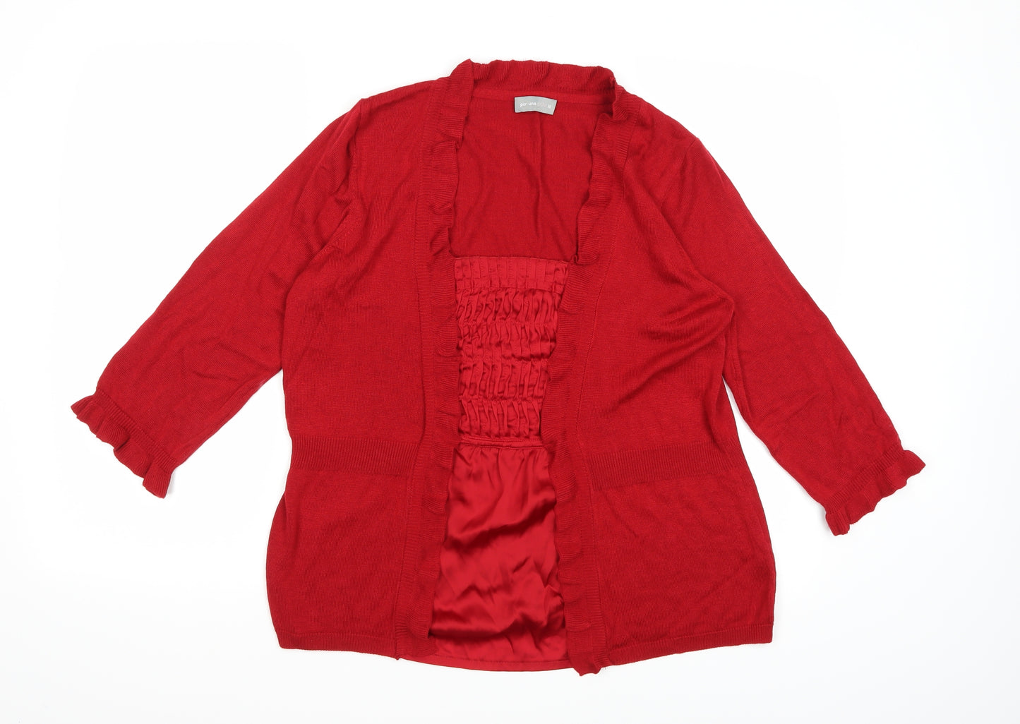 Per Una Womens Red  Knit Pullover Jumper Size 16