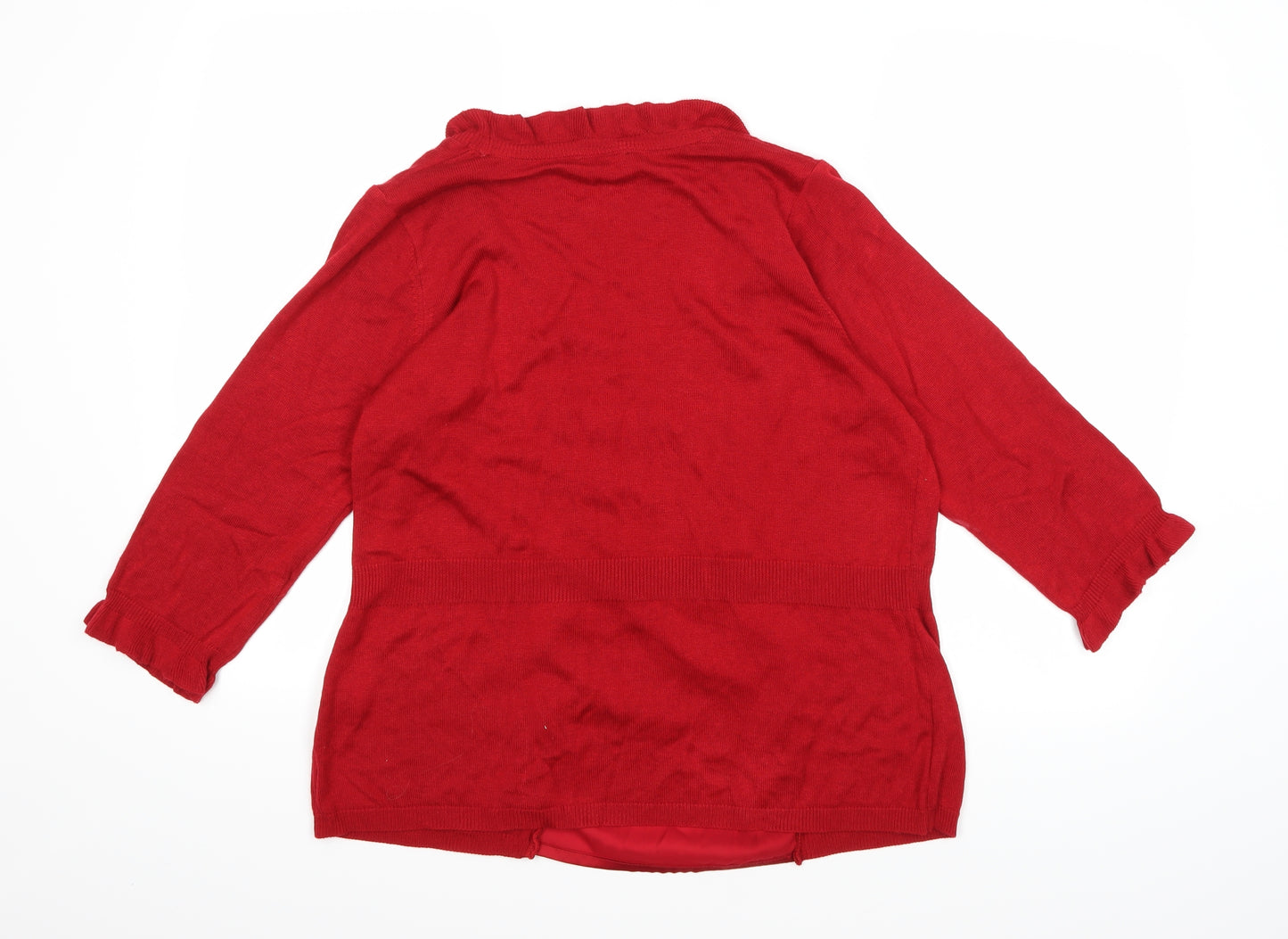 Per Una Womens Red  Knit Pullover Jumper Size 16
