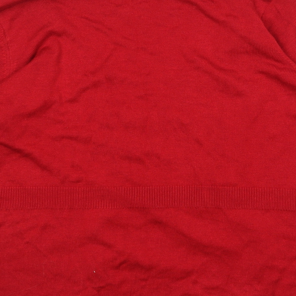 Per Una Womens Red  Knit Pullover Jumper Size 16