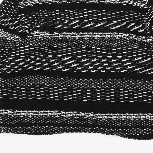 George Womens Black Geometric Knit Cardigan Jumper Size 8
