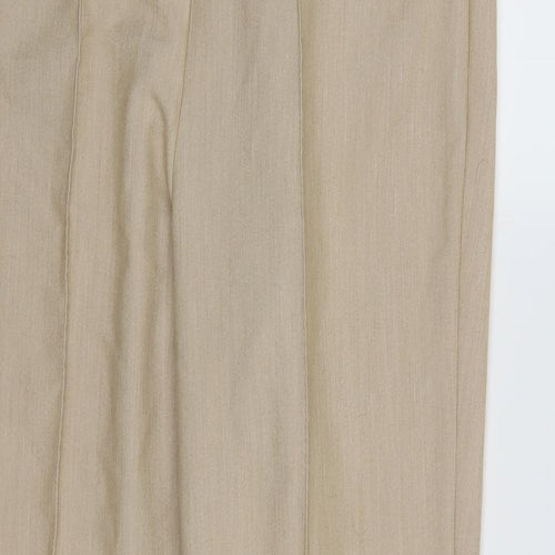 Anista Womens Brown  Rayon Trousers  Size 12 L28 in