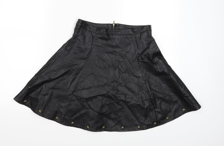 Ad Lib Womens Black   A-Line Skirt Size 10