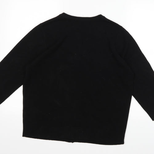 Profile Womens Black  Knit Cardigan Jumper Size 14