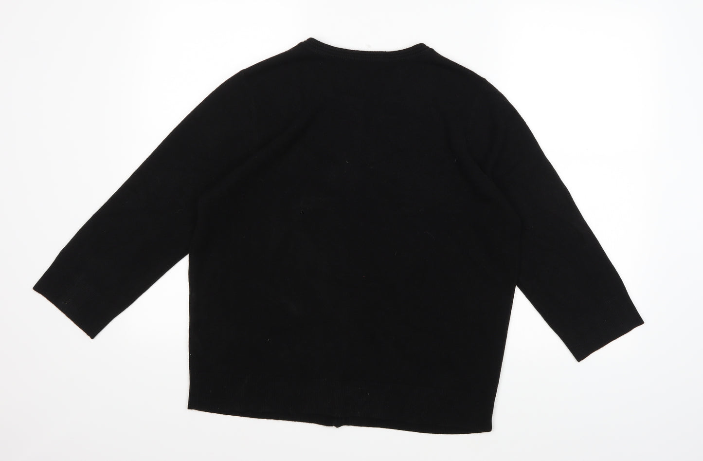 Profile Womens Black  Knit Cardigan Jumper Size 14
