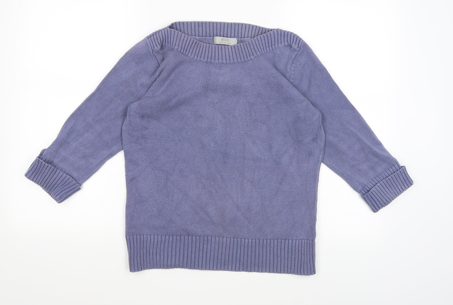 Marks and Spencer Womens Purple  Knit Pullover Jumper Size 14