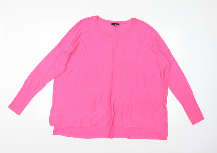 H&M Womens Pink Knit Pullover Jumper Size M