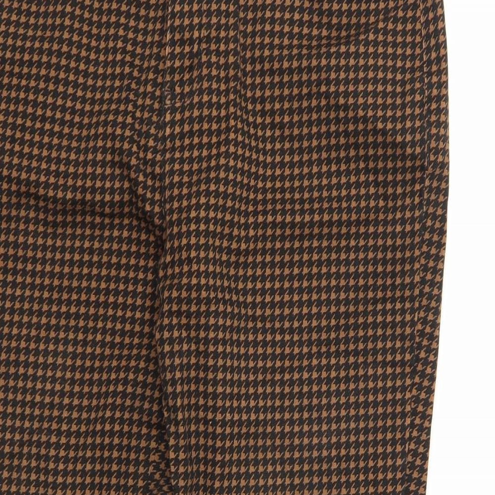 TU Womens Brown Houndstooth Denim Skinny Jeans Size 18 L28 in