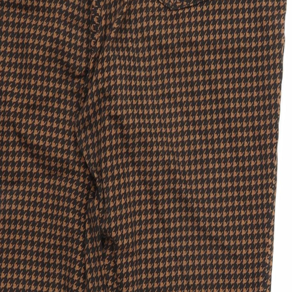 TU Womens Brown Houndstooth Denim Skinny Jeans Size 18 L28 in