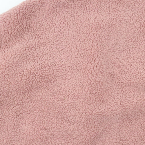New Look Womens Pink  Fleece Pea Coat Coat Size M
