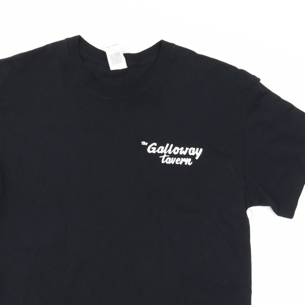 Gildan Mens Black    T-Shirt Size M
