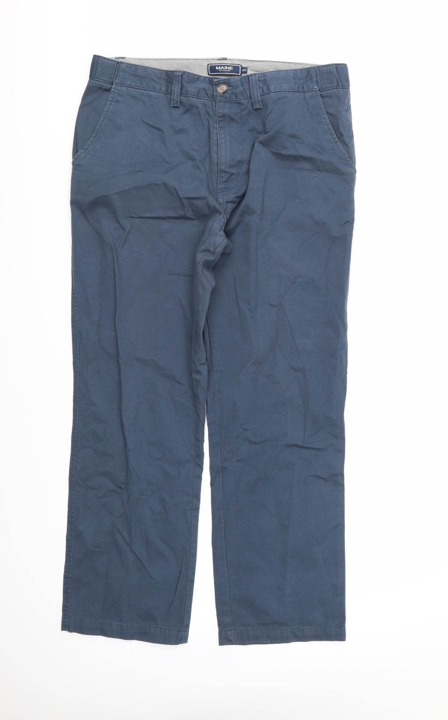 Maine Mens Blue   Chino Trousers  L29 in