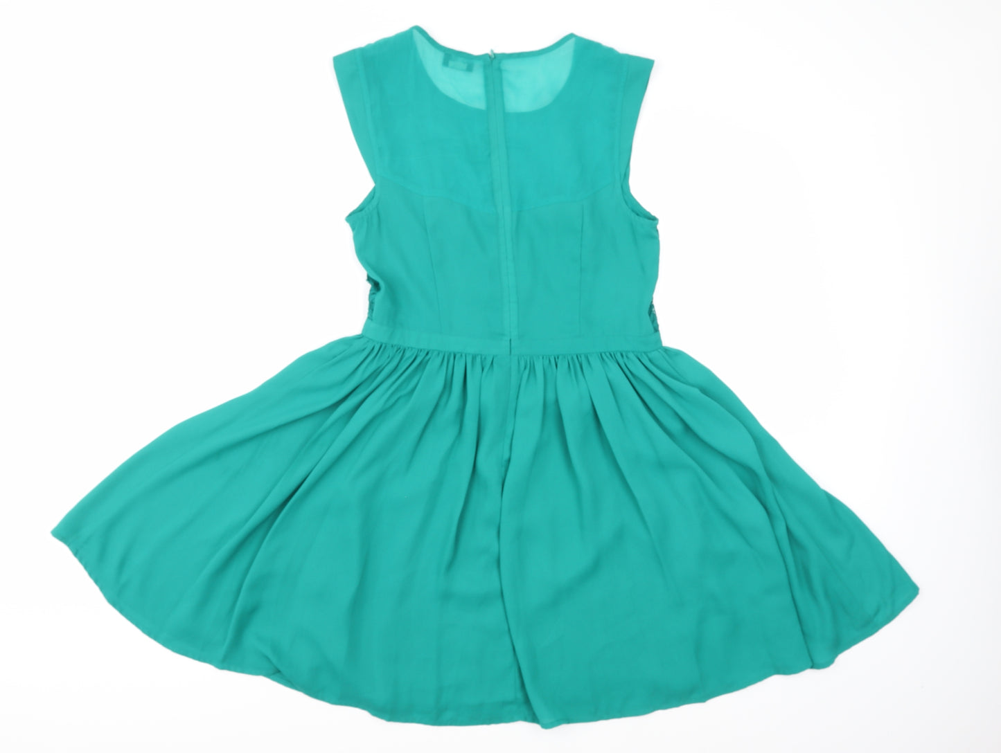Oasis Womens Green   Skater Dress  Size 12