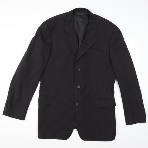 HUGO BOSS Mens Grey  Rayon Jacket Suit Jacket Size 44