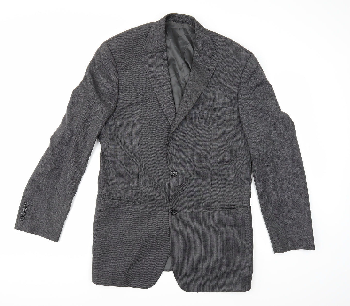 BARUTTI Mens Grey  Rayon Jacket Suit Jacket Size 42