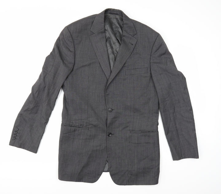 BARUTTI Mens Grey  Rayon Jacket Suit Jacket Size 42
