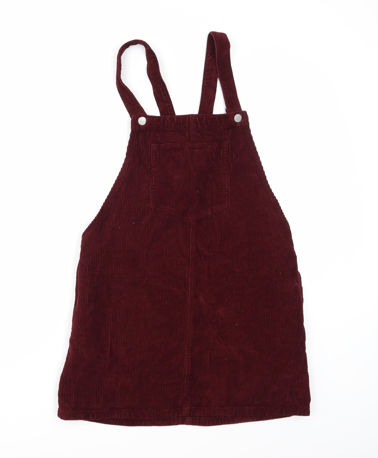 Topshop Womens Brown  Corduroy Pinafore/Dungaree Dress  Size 8  - Burgundy