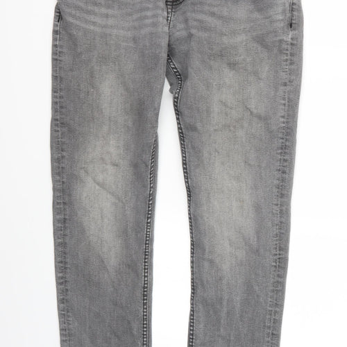 Denim Co. Mens Grey  Denim Straight Jeans  L30 in