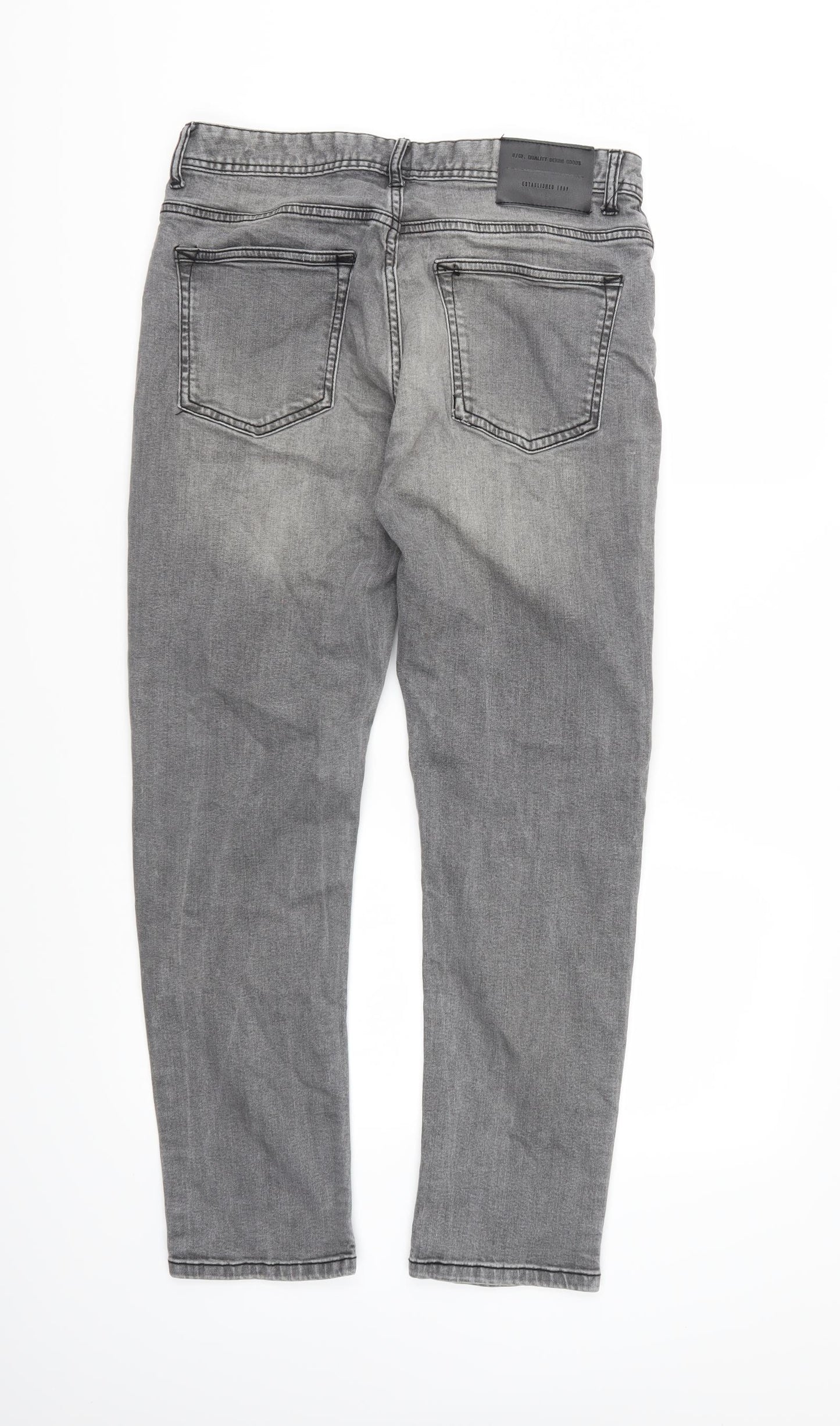 Denim Co. Mens Grey  Denim Straight Jeans  L30 in