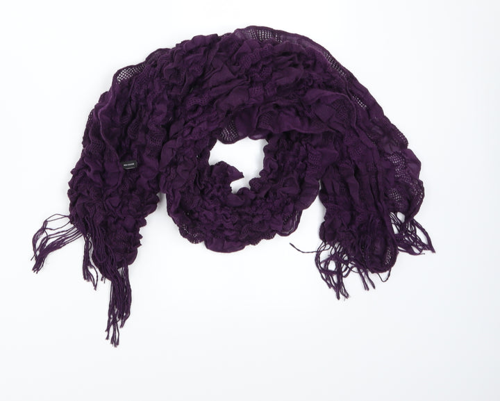 Preworn Womens Purple Knit Scarf