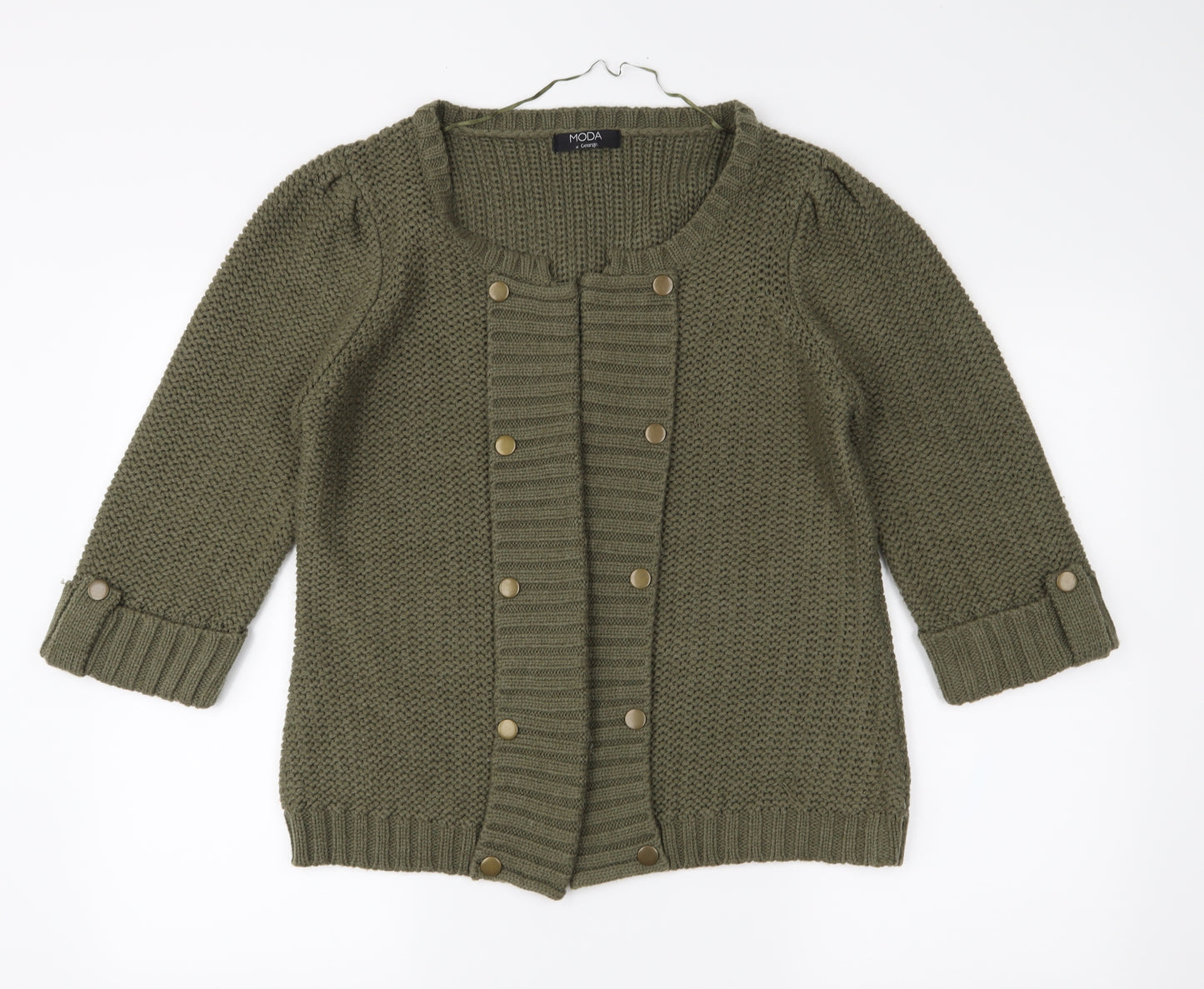 George Womens Green  Knit Cardigan Jumper Size 14