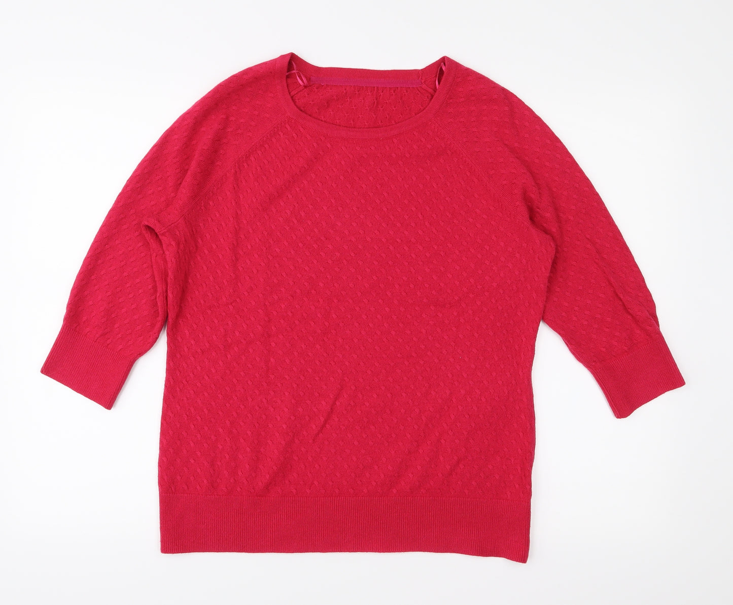 Marks and Spencer Womens Pink  Knit Pullover Jumper Size 14