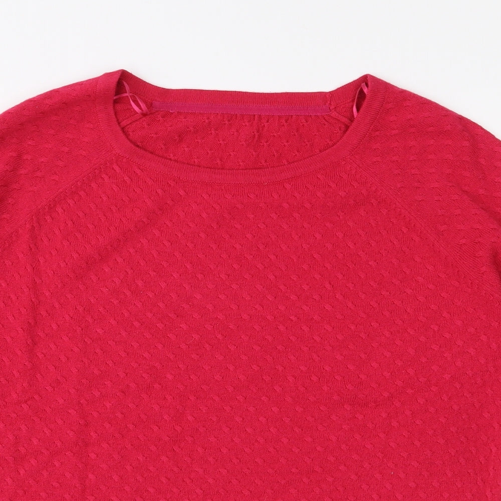 Marks and Spencer Womens Pink  Knit Pullover Jumper Size 14