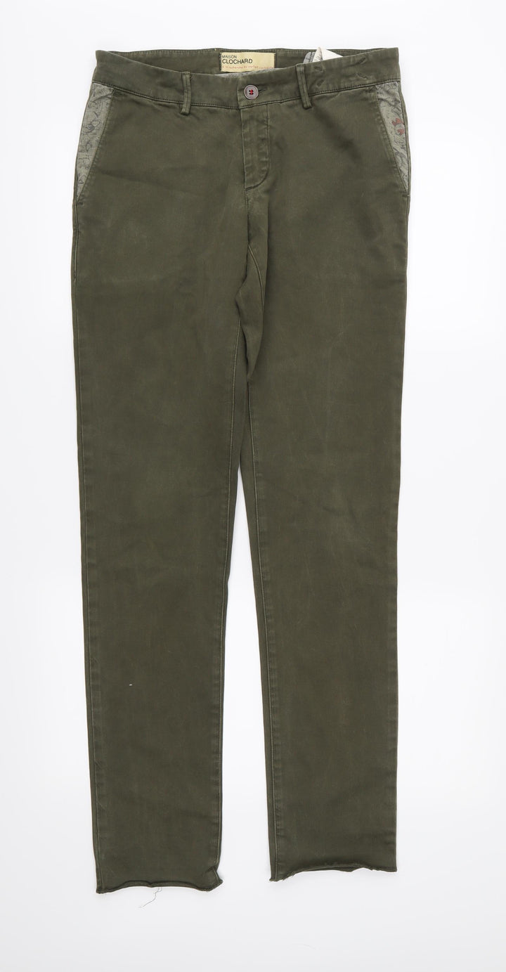 Maison Clochard Womens Green Denim Straight Jeans Size 30 in L32 in