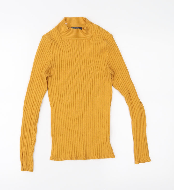 Primark Womens Yellow  Knit Pullover Jumper Size XS
