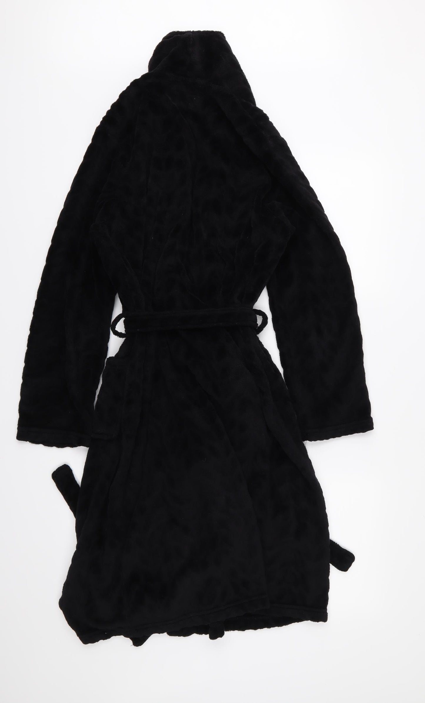 NEXT Womens Black  Fleece  Robe Size M