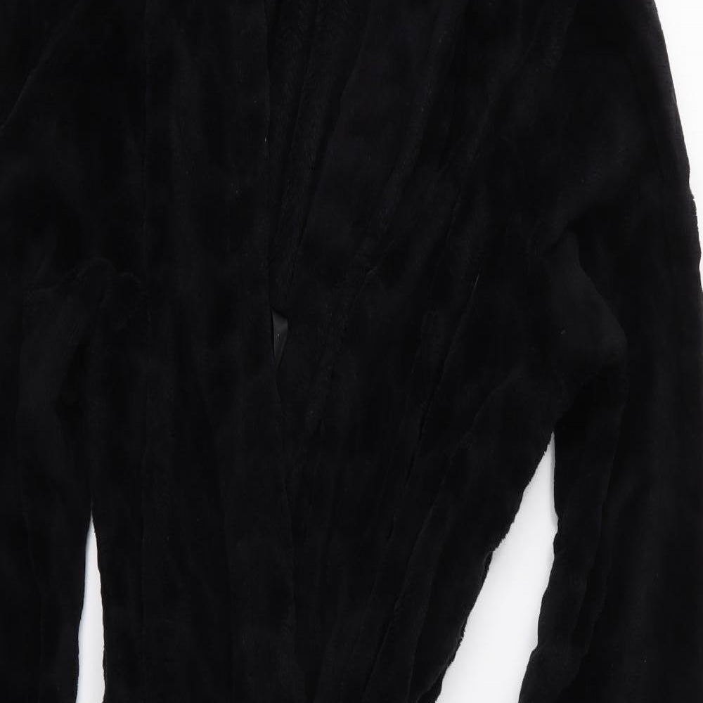 NEXT Womens Black  Fleece  Robe Size M