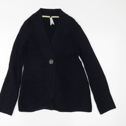 Wolsey Womens Blue  Knit Cardigan Jumper Size 10
