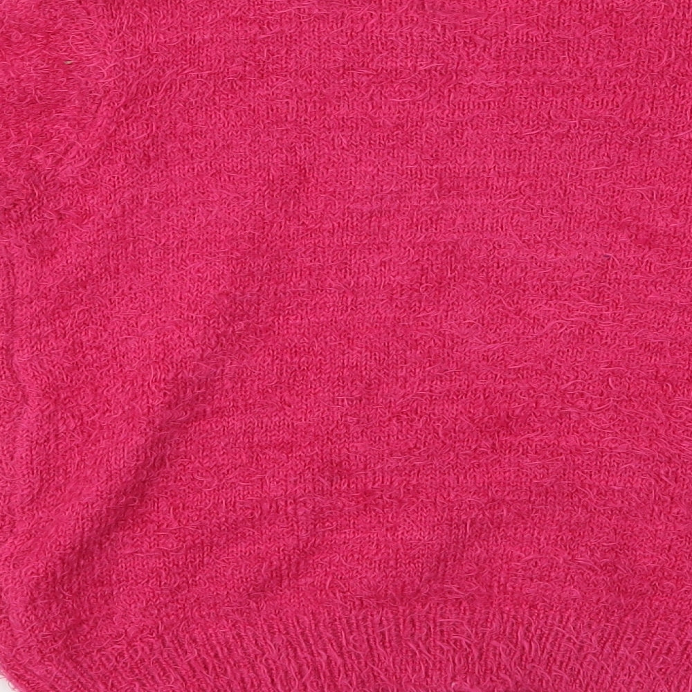 George Girls Pink  Knit Pullover Jumper Size 6-7 Years  - Christmas Unicorn