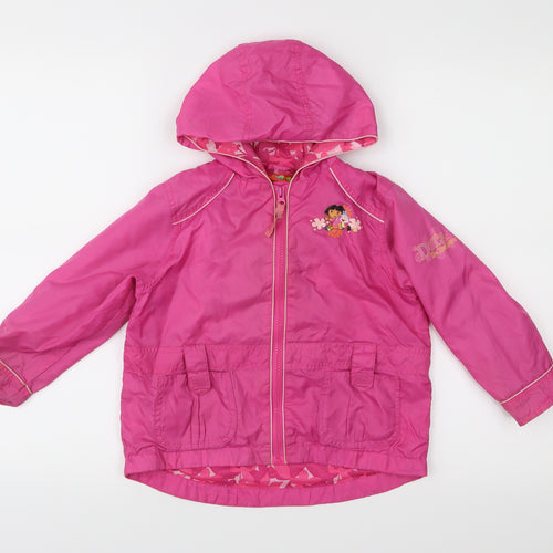 Dora the Explorer Girls Pink   Anorak Jacket Size 3-4 Years  - Backpack