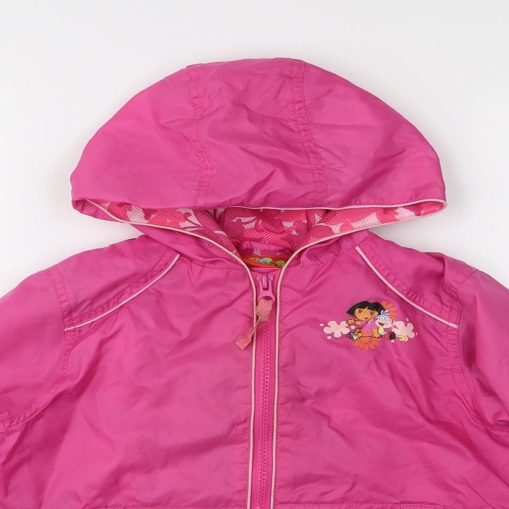 Dora the Explorer Girls Pink   Anorak Jacket Size 3-4 Years  - Backpack