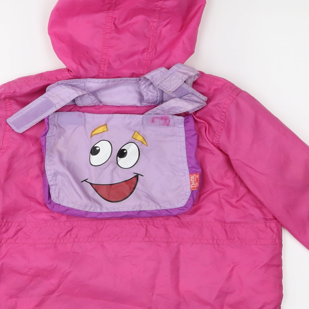 Dora the Explorer Girls Pink   Anorak Jacket Size 3-4 Years  - Backpack