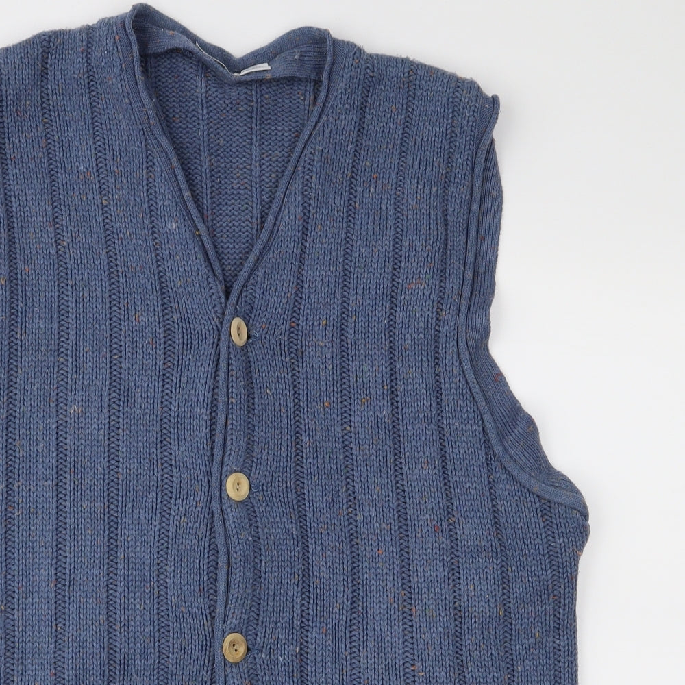 Savatini Mens Blue  Knit Cardigan Jumper Size S