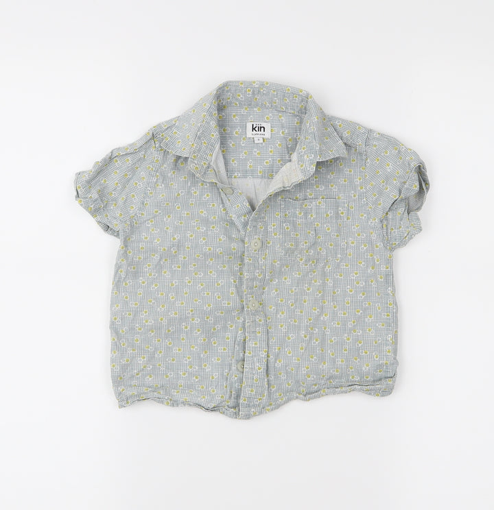 John Lewis Boys Grey Check Basic Button-Up Size 3 Years