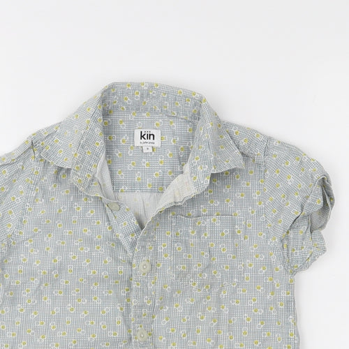 John Lewis Boys Grey Check  Basic Button-Up Size 3 Years