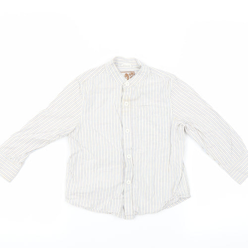 NEXT Boys Blue Striped  Basic Button-Up Size 3 Years