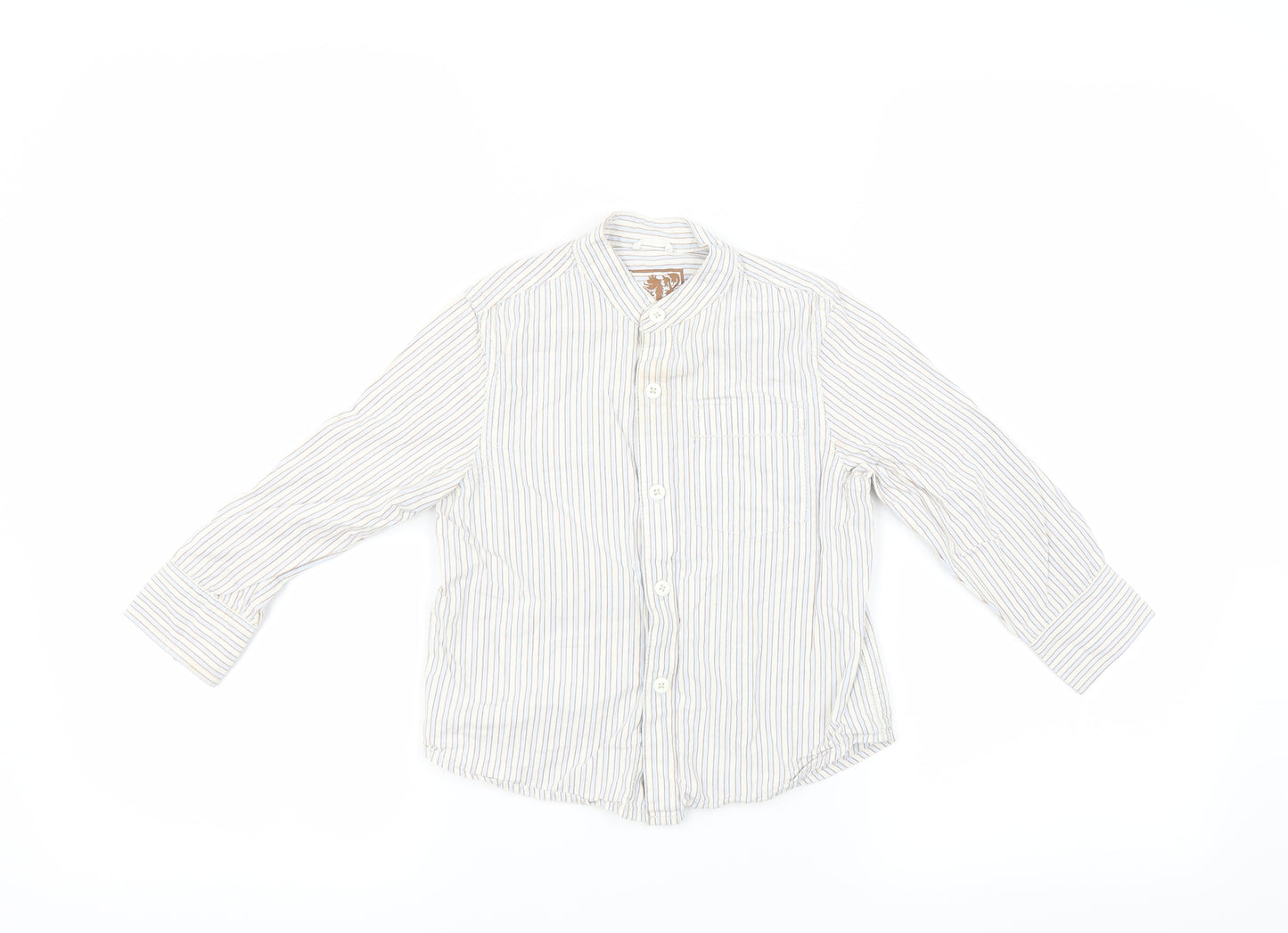 NEXT Boys Blue Striped  Basic Button-Up Size 3 Years
