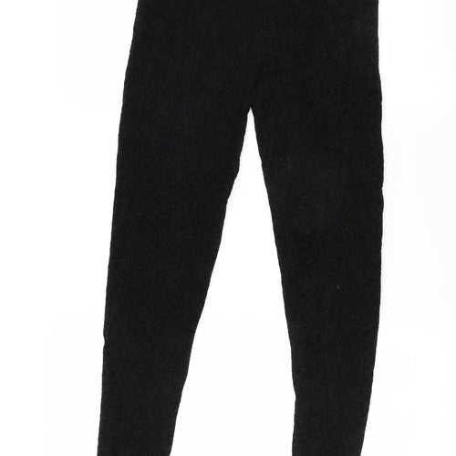 Sainsburys Womens Black Floral  Trousers  Size 10 L29 in