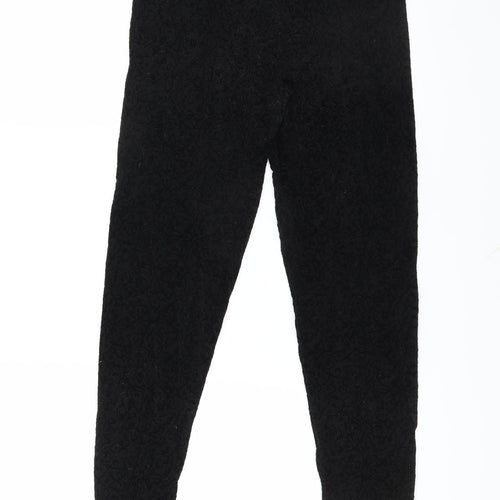 Sainsburys Womens Black Floral  Trousers  Size 10 L29 in